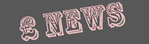 NEWS, the word in pink on a grey background