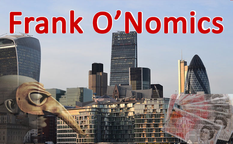 Thumbnail Frank O'Nomics London Skyline comedia del'Arte mask 50 pound notes