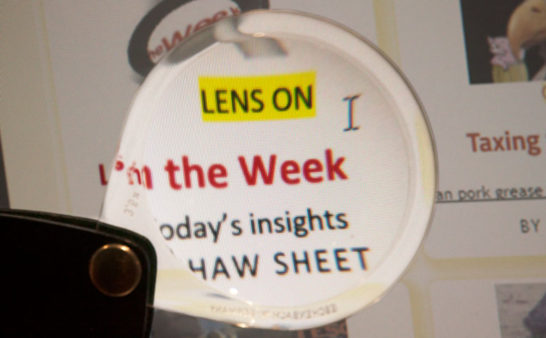 Issue 133: 2017 12 14: Lens on the Week Get right up to date