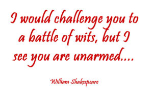 Thumbnail Sakespeare Quote Battle of wits