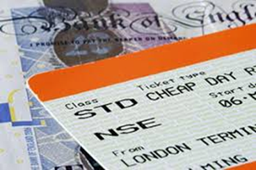 Rail Tickets with 20 pound note