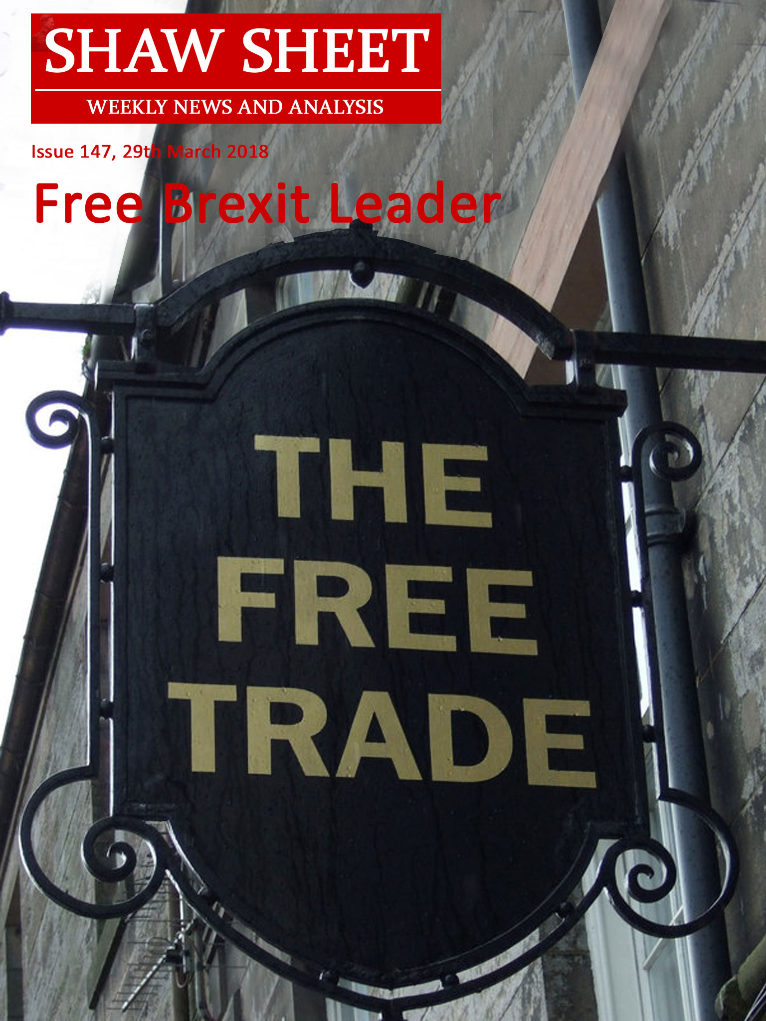 Cover Image Issue 147 The Free Trade Pub sign