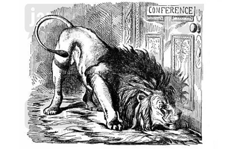 Prey Thumbnail of British Lion attempting to get into a conference