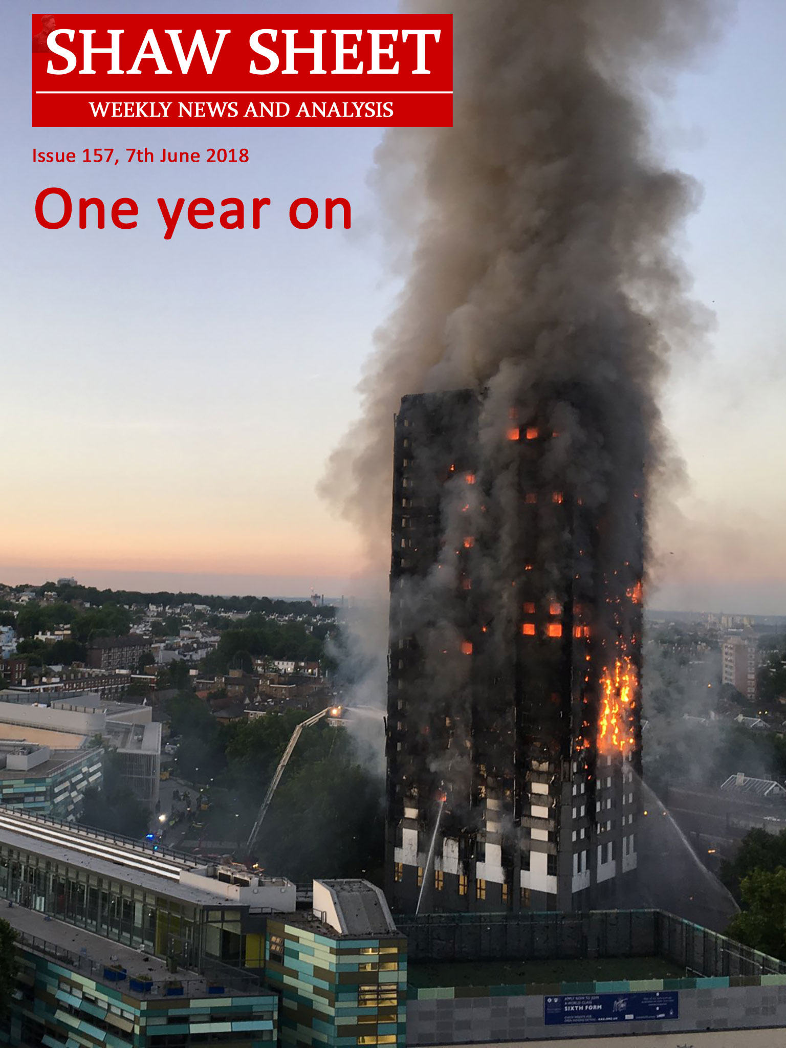 Cover Image 157 Grenfell Tower one year on