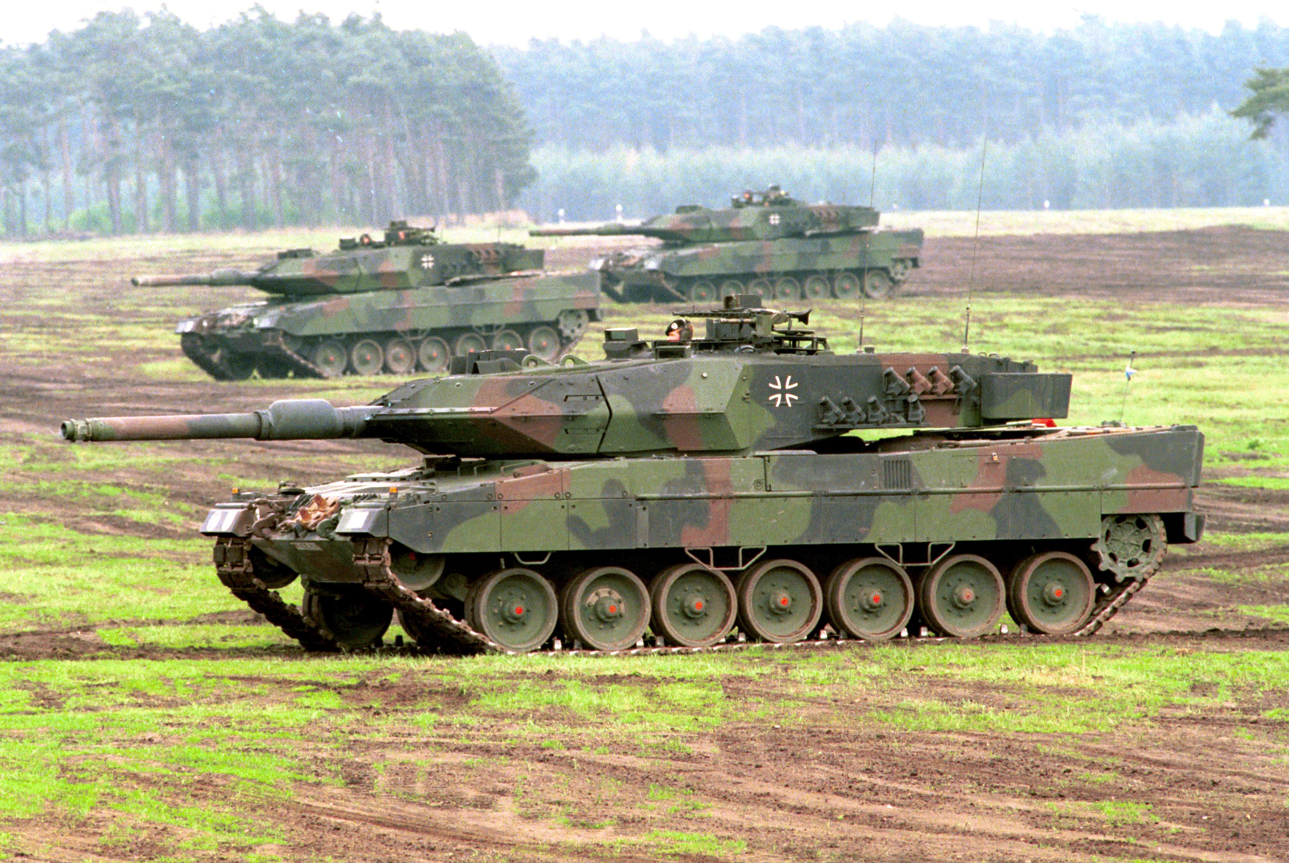 German Bundeswehr Challenger tanks on manoevers