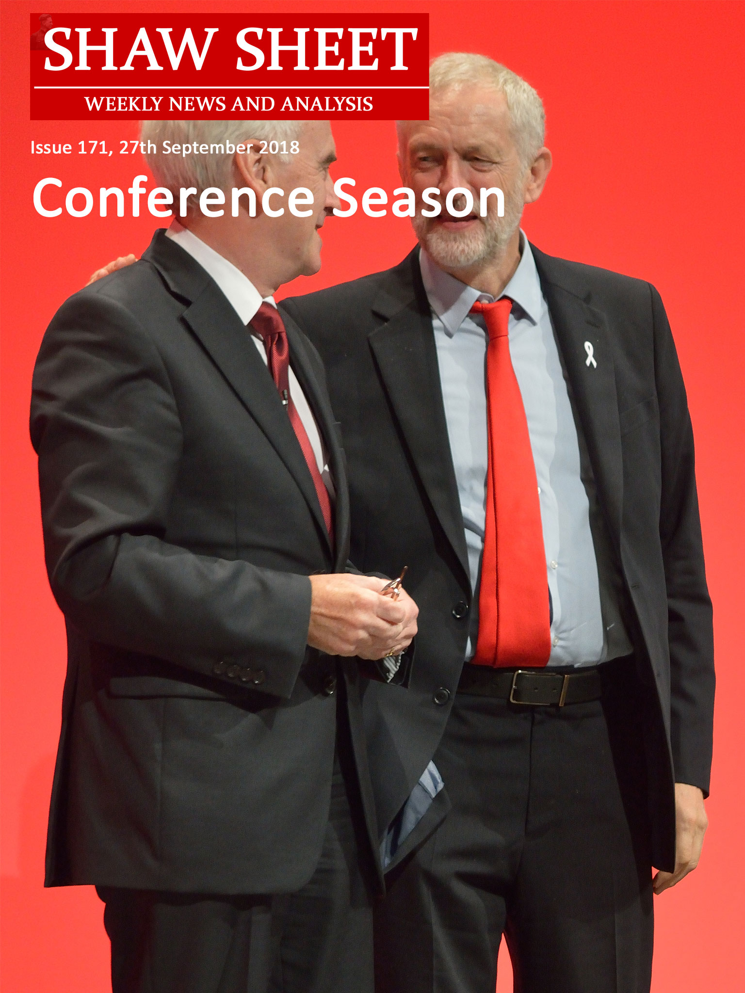 Cover Page Corby McDonnell at the Labour Party Conference 2018
