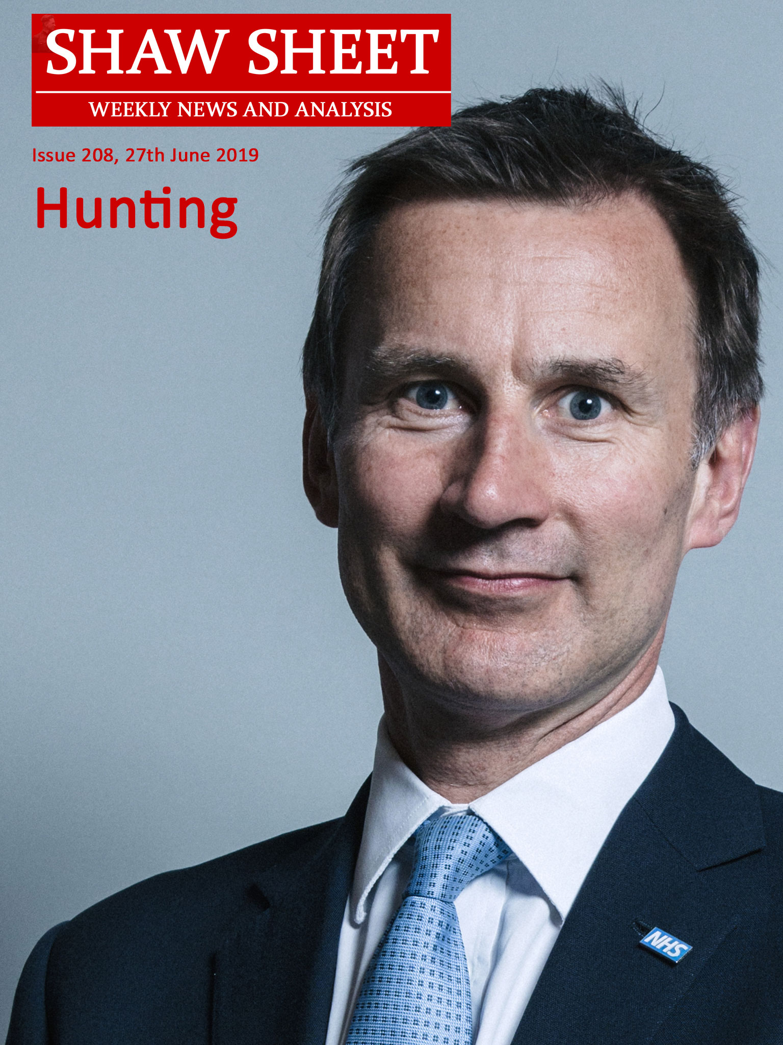 Portrait of Jeremy Hunt, Leadership Candidate, Conservative Party of the UK