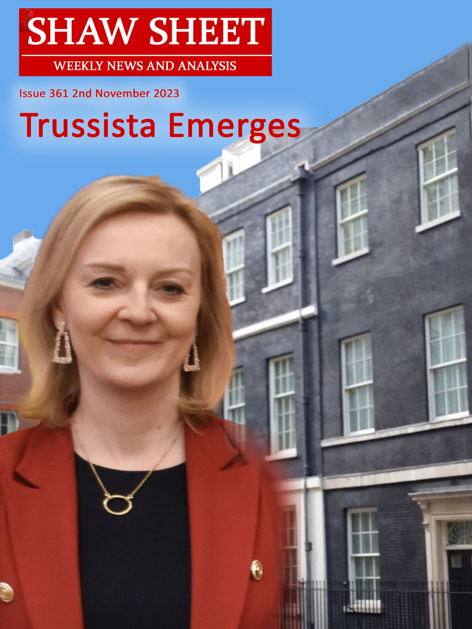 Liz Truss in front of 11 Downing Street