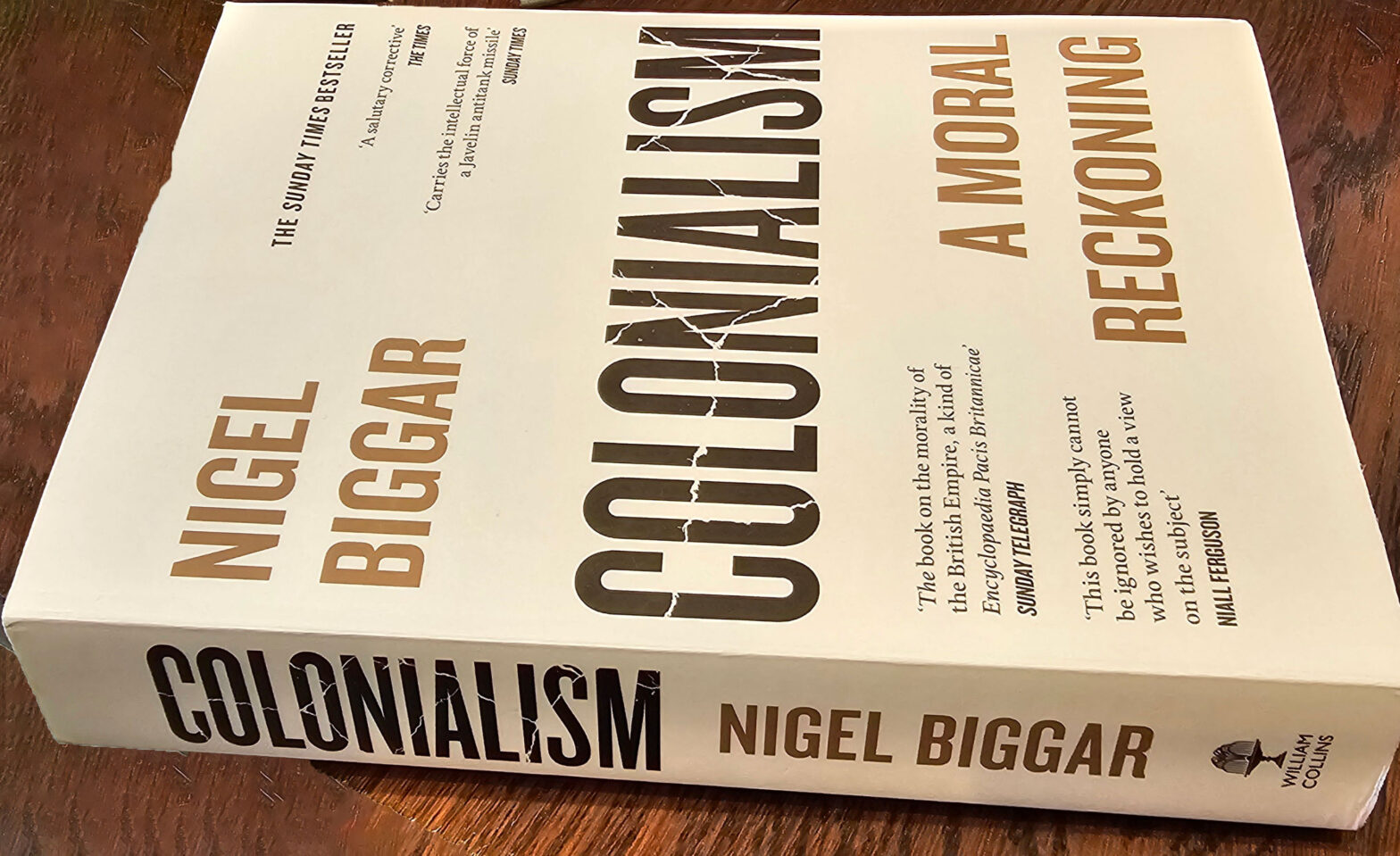 Picture of paperback edition of Colonialism a book by Nigel Biggar of Oxford University